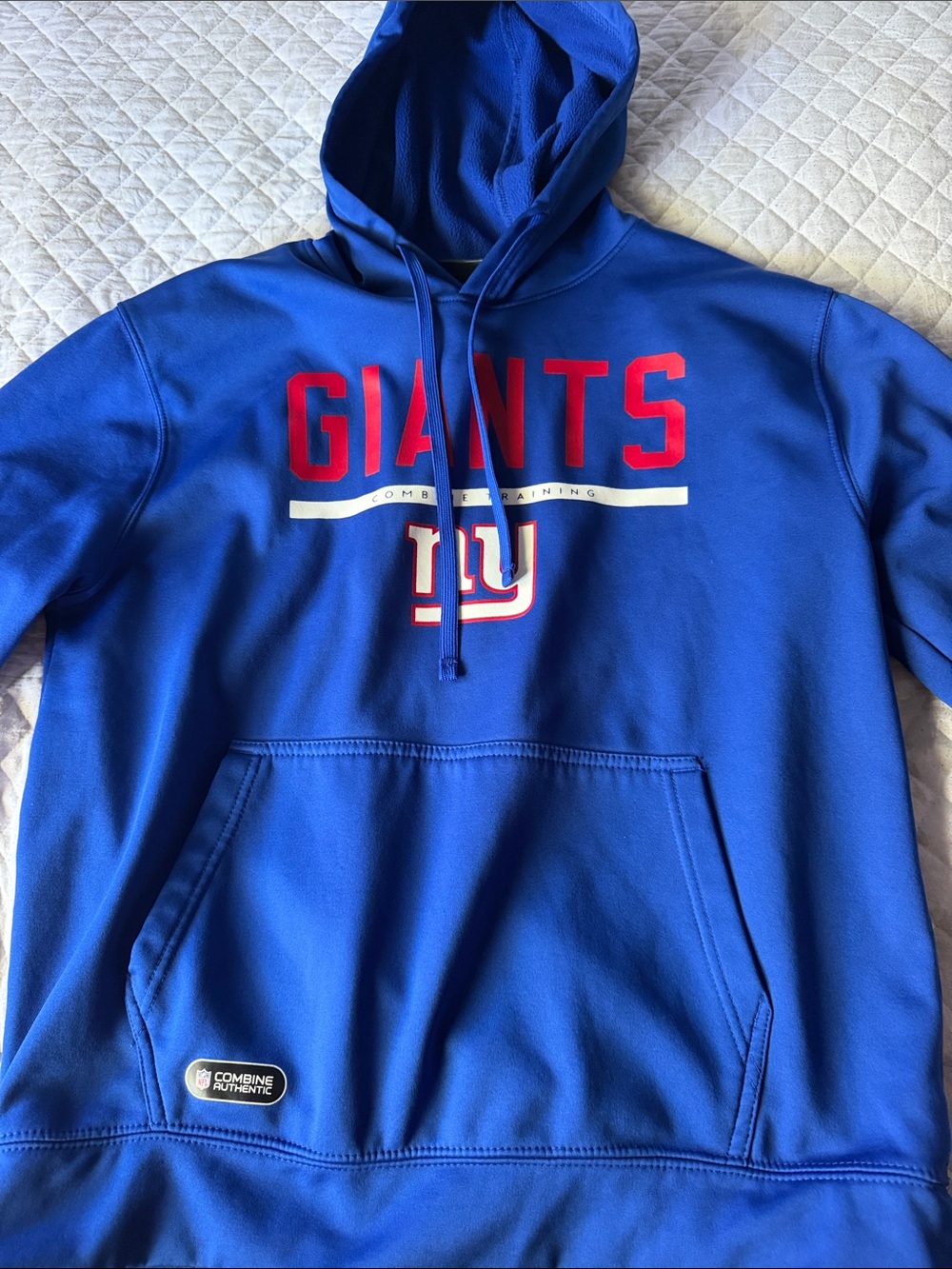 NFL Blue & Red Giants Pullover Hoodie